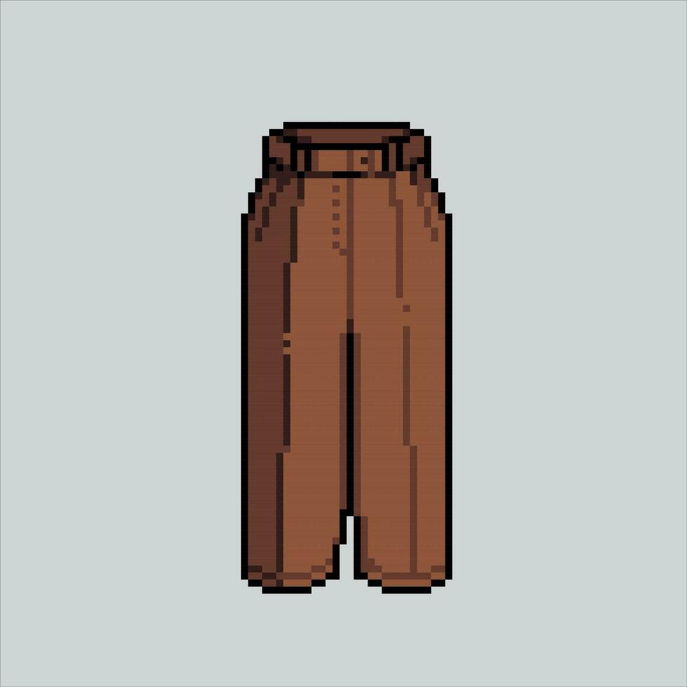 píxel Arte ilustración pantalones. pixelado pantalones. pantalones Moda pixelado para el píxel Arte juego y icono para sitio web y vídeo juego. antiguo colegio retro vector