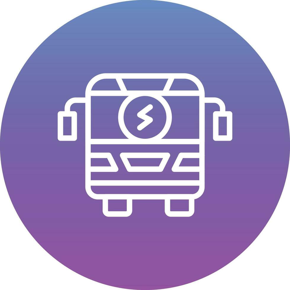 Electric Bus Vector Icon