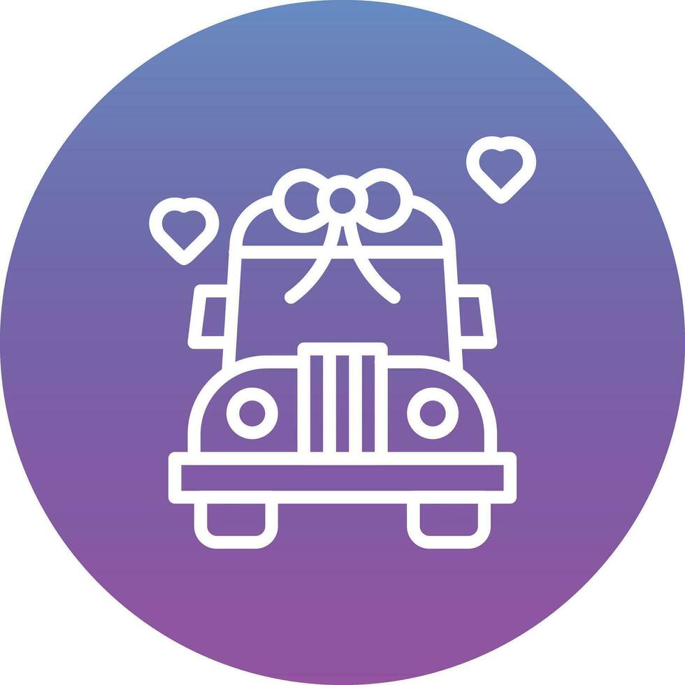 icono de vector de coche de boda