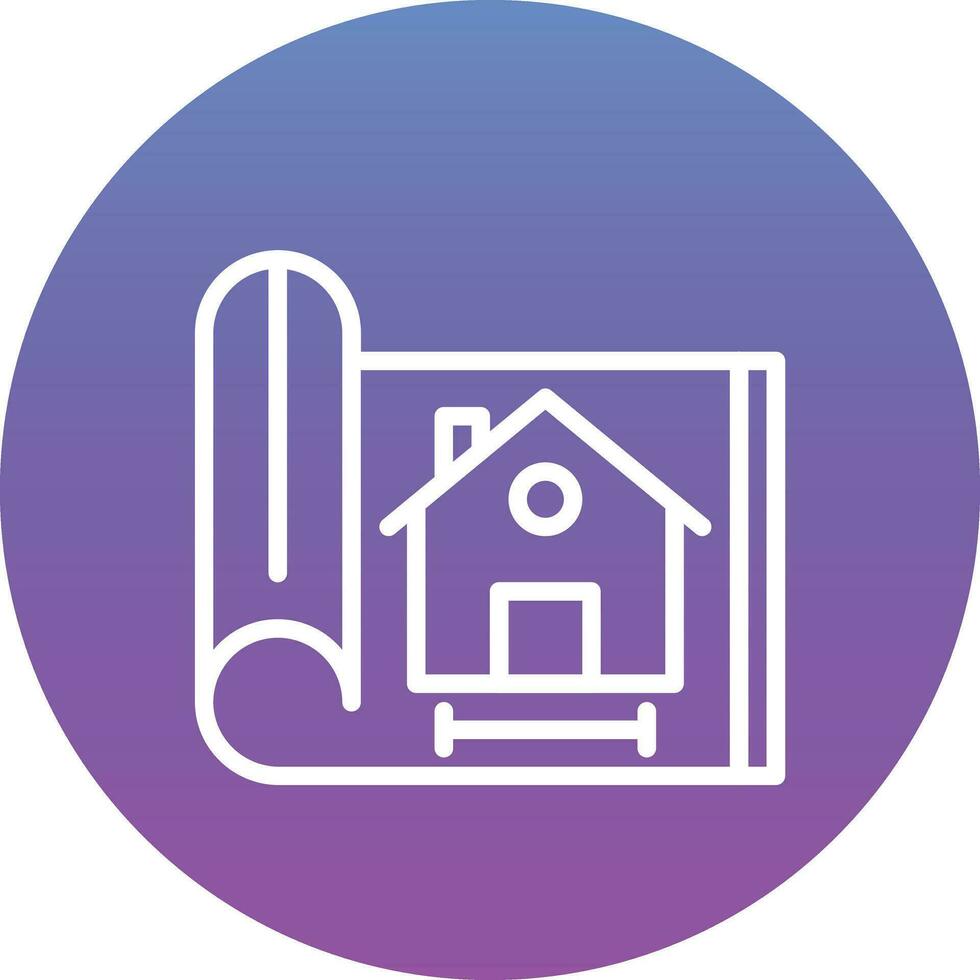 House Blueprint Vector Icon