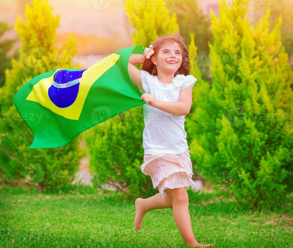 Happy little football fan photo