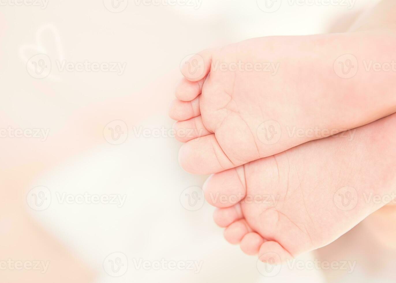 Cute little baby feet photo