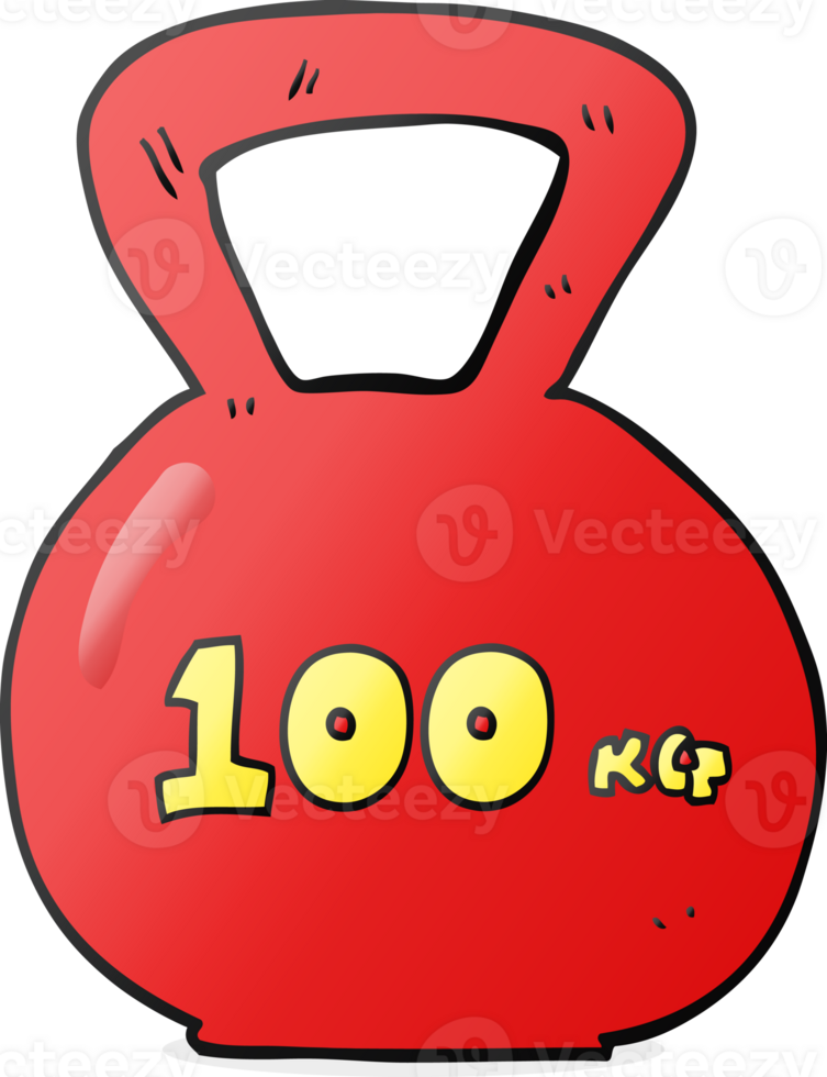 tecknad serie 100 kg vattenkokare klocka vikt png