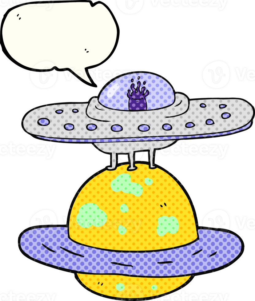 comic book speech bubble cartoon flying saucer png
