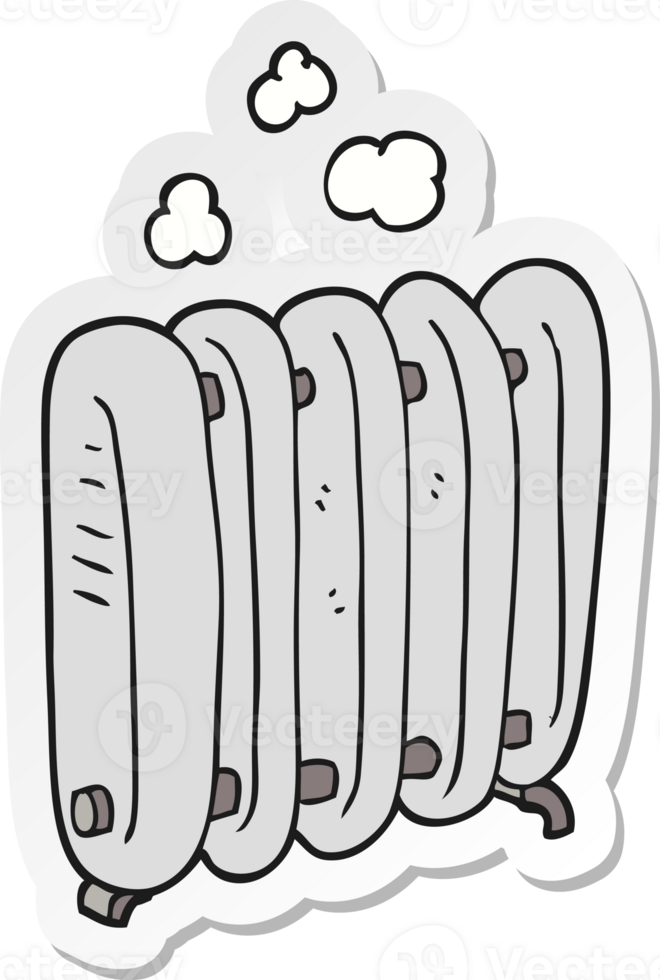 sticker of a cartoon radiator png