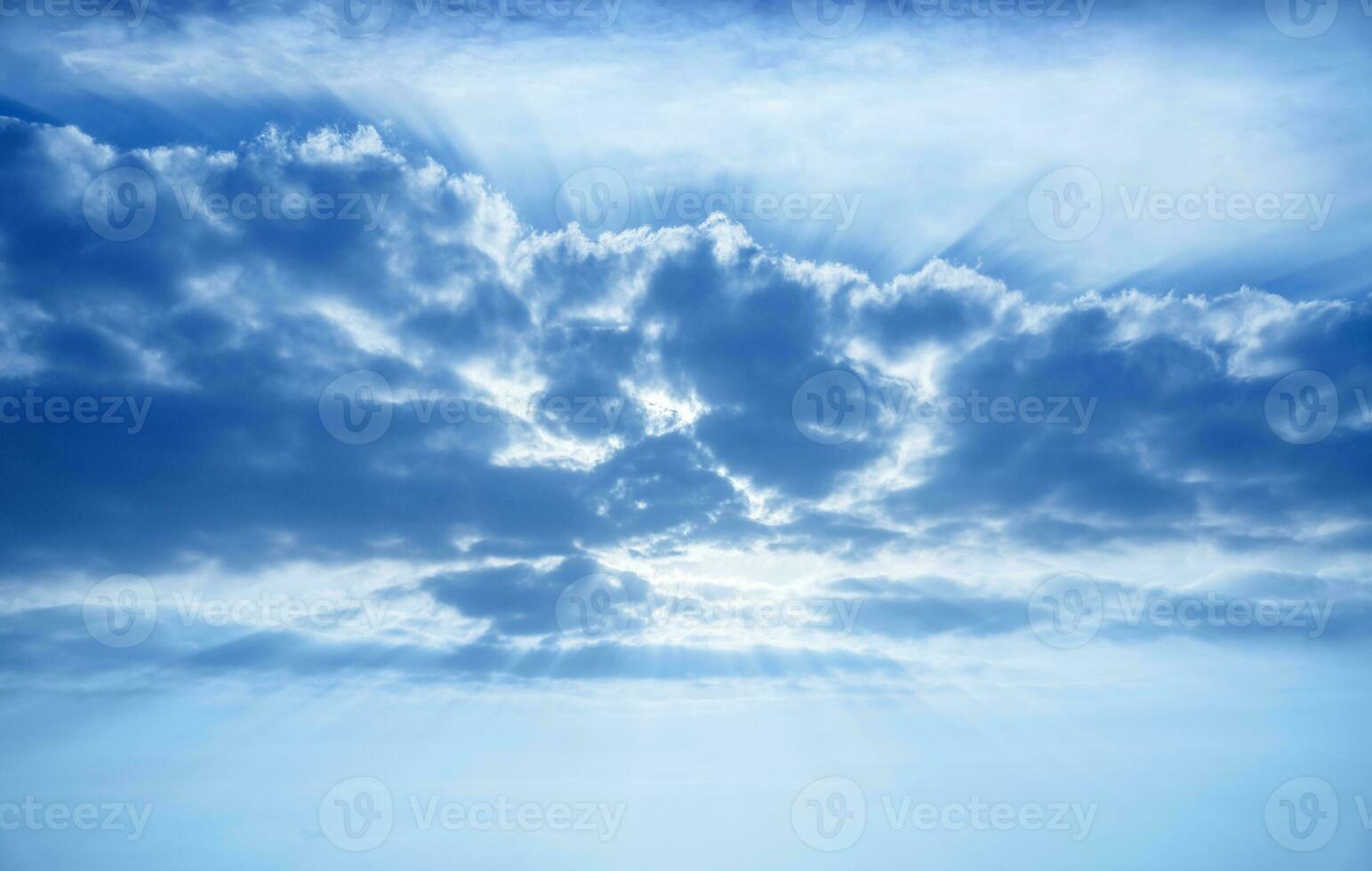 Beautiful cumulonimbus clouds photo