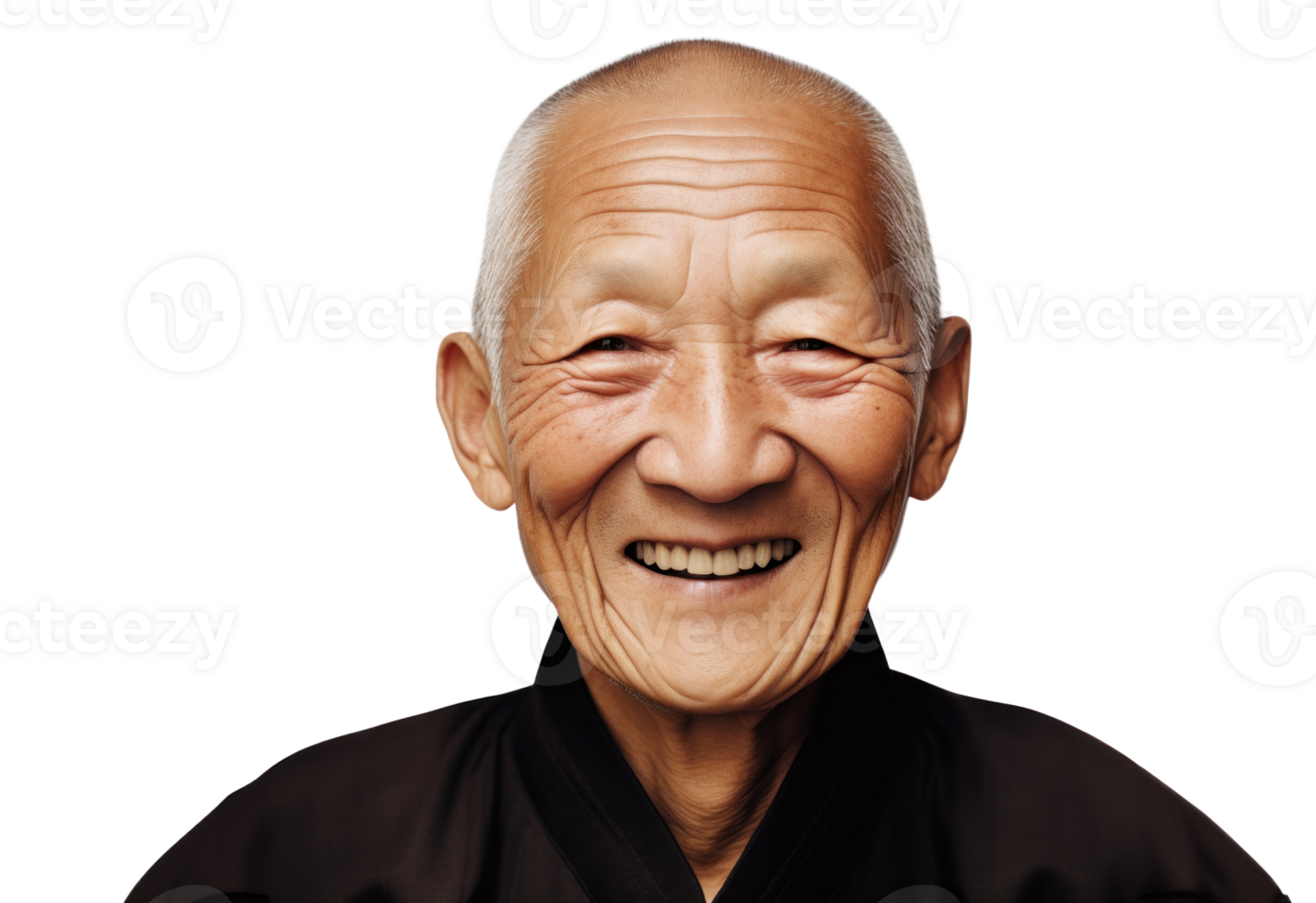 AI generated Joyful Senior Asian Businessman   Elegant Portrait png
