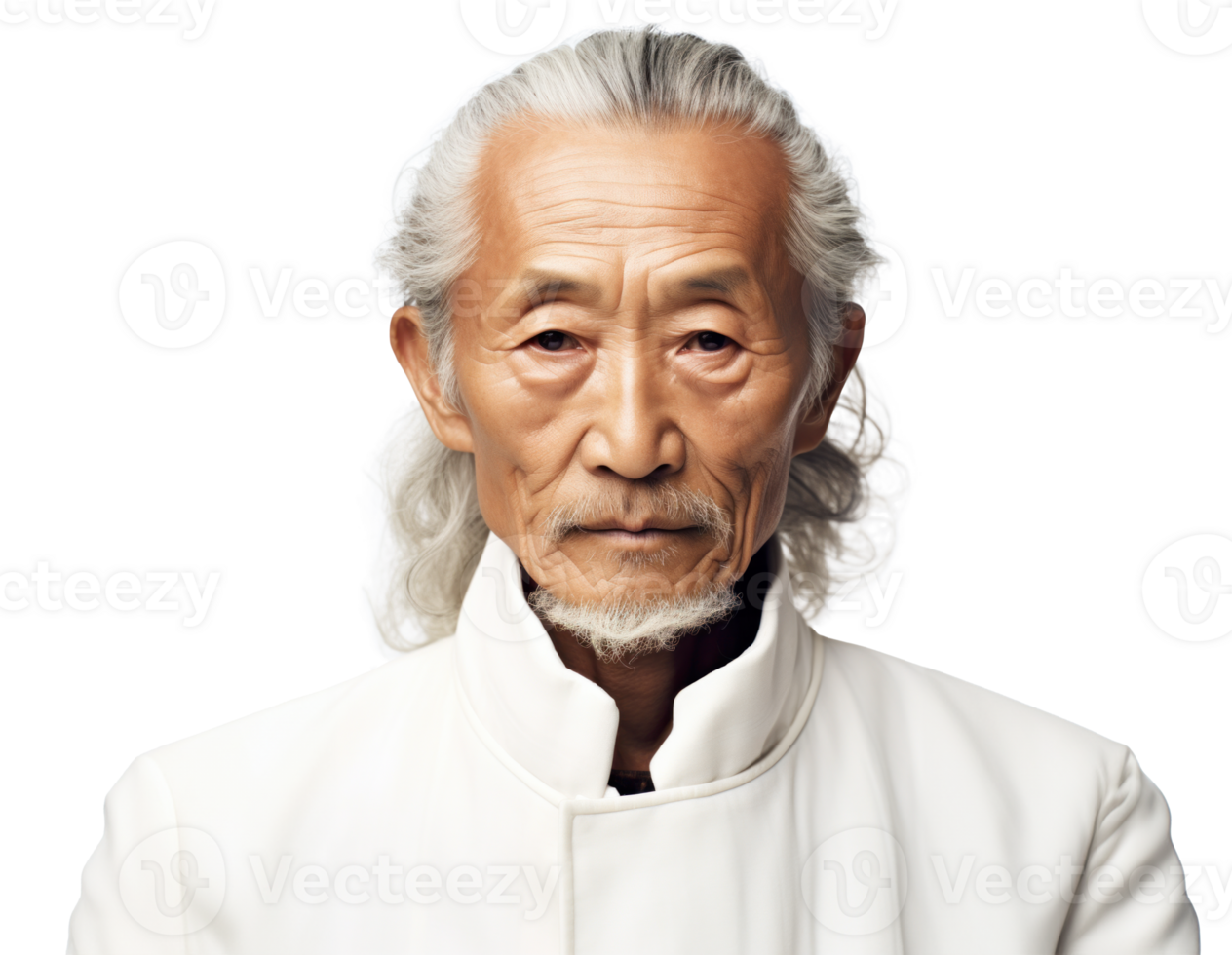 AI generated Asian Elderly Male Beauty Portrait png