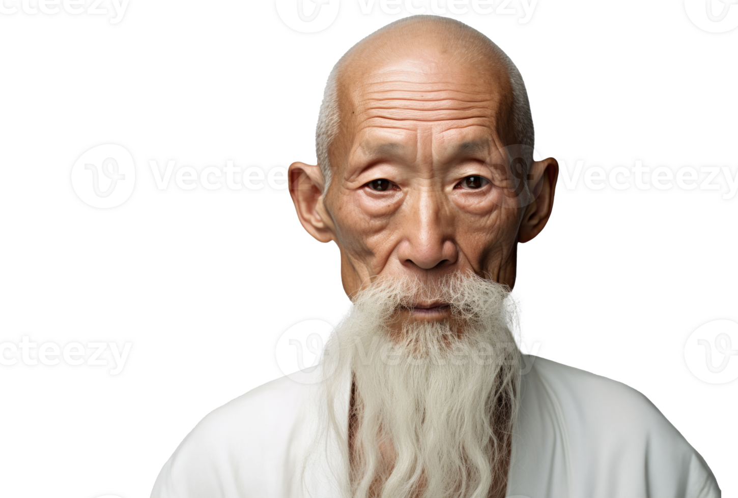 AI generated Asian Elderly Man Fashion Model Portrait png
