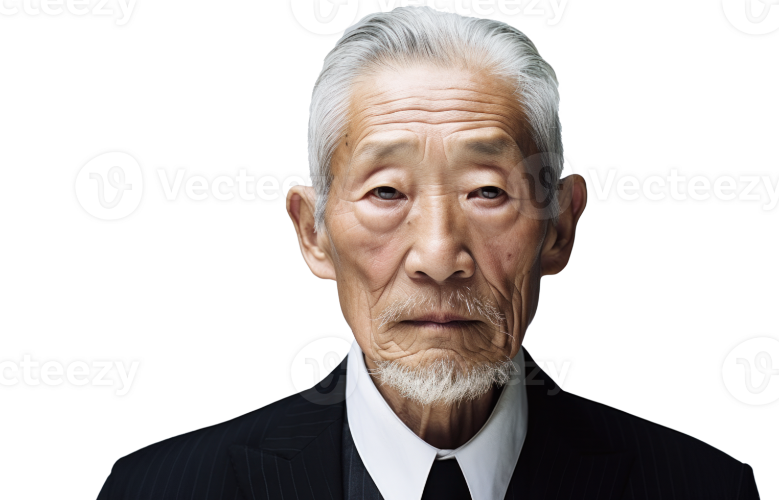 AI generated Asian Elderly Gentleman   Business Elegance png