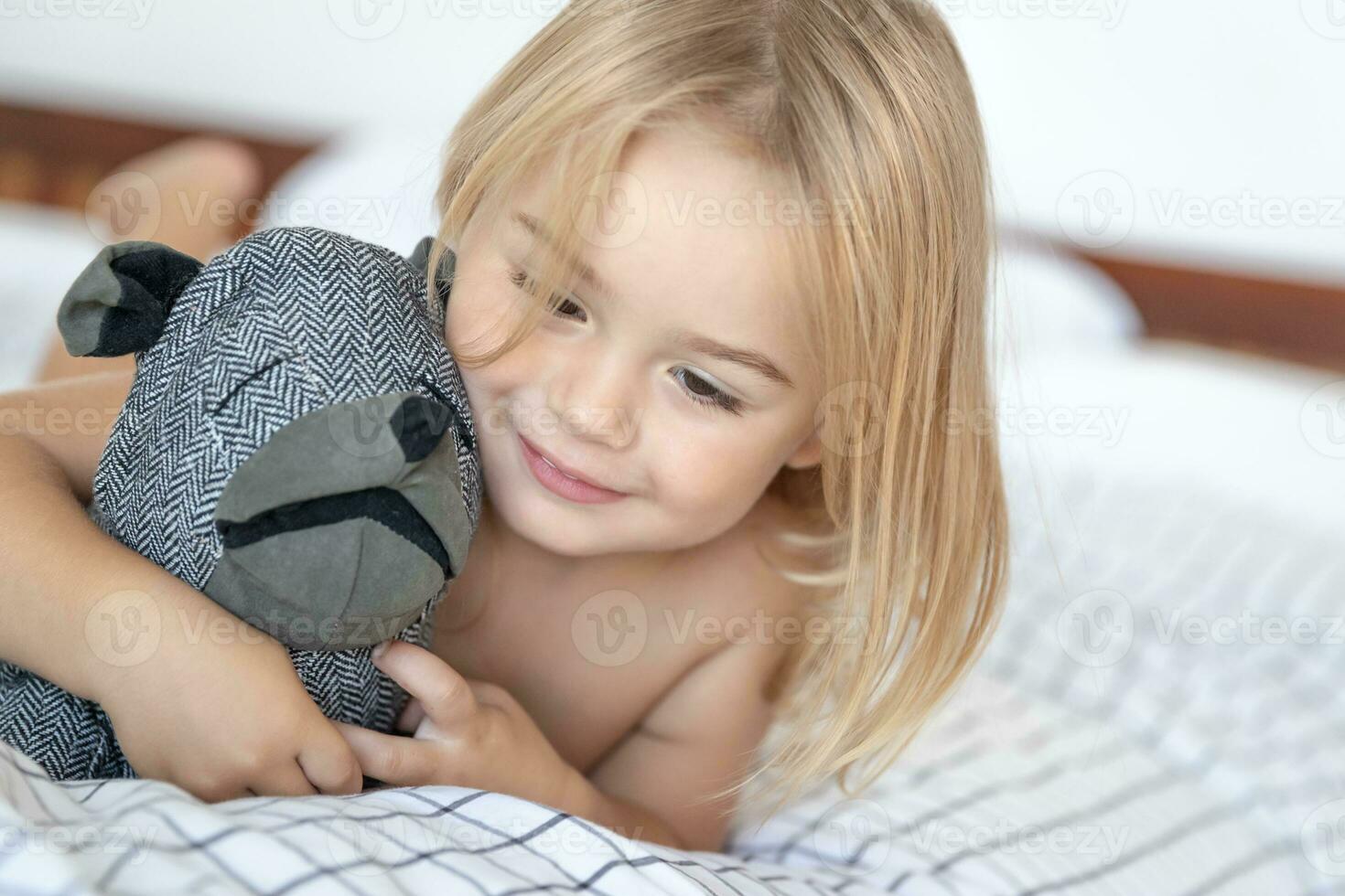 Happy baby at home photo
