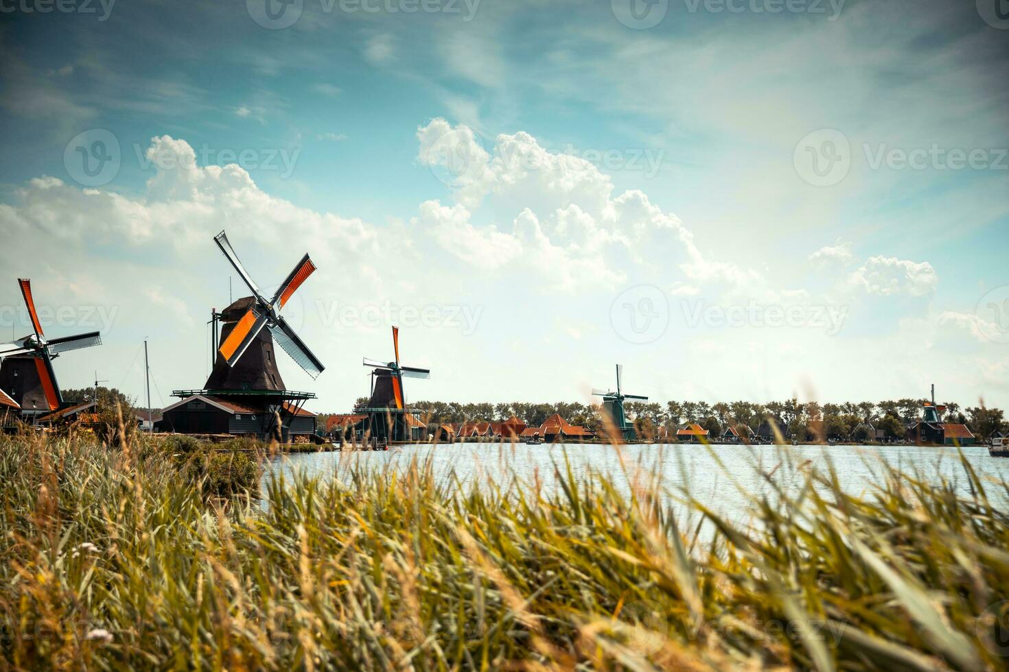 Traditional Holland's windmills photo