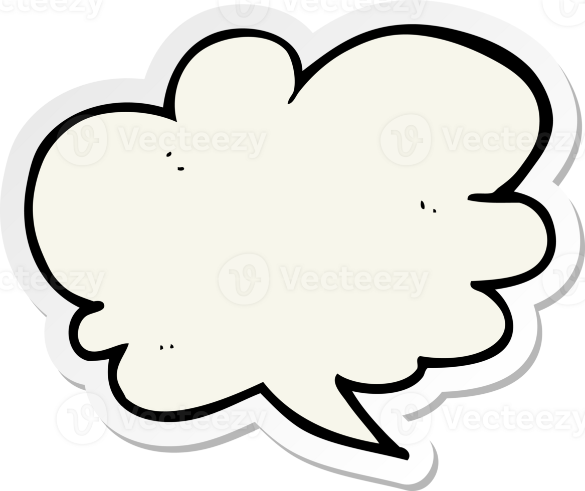 sticker of a cartoon speech bubble png