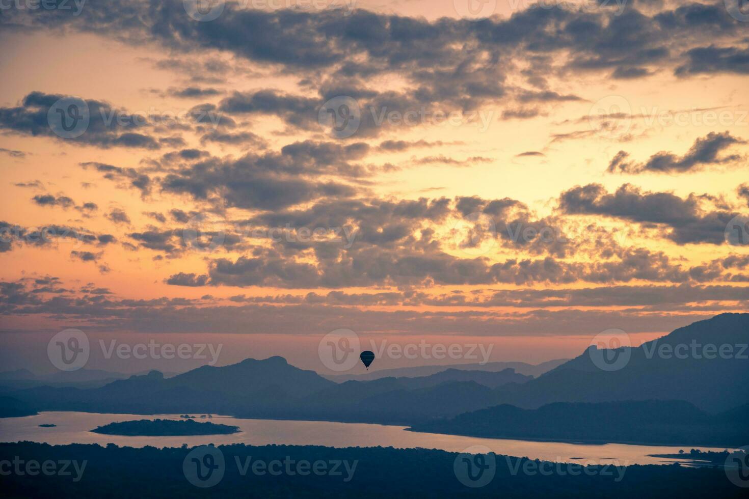 Hot air balloon in the sky photo