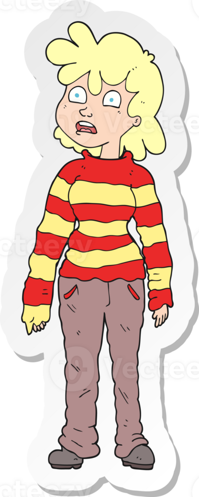 sticker of a cartoon teenager png