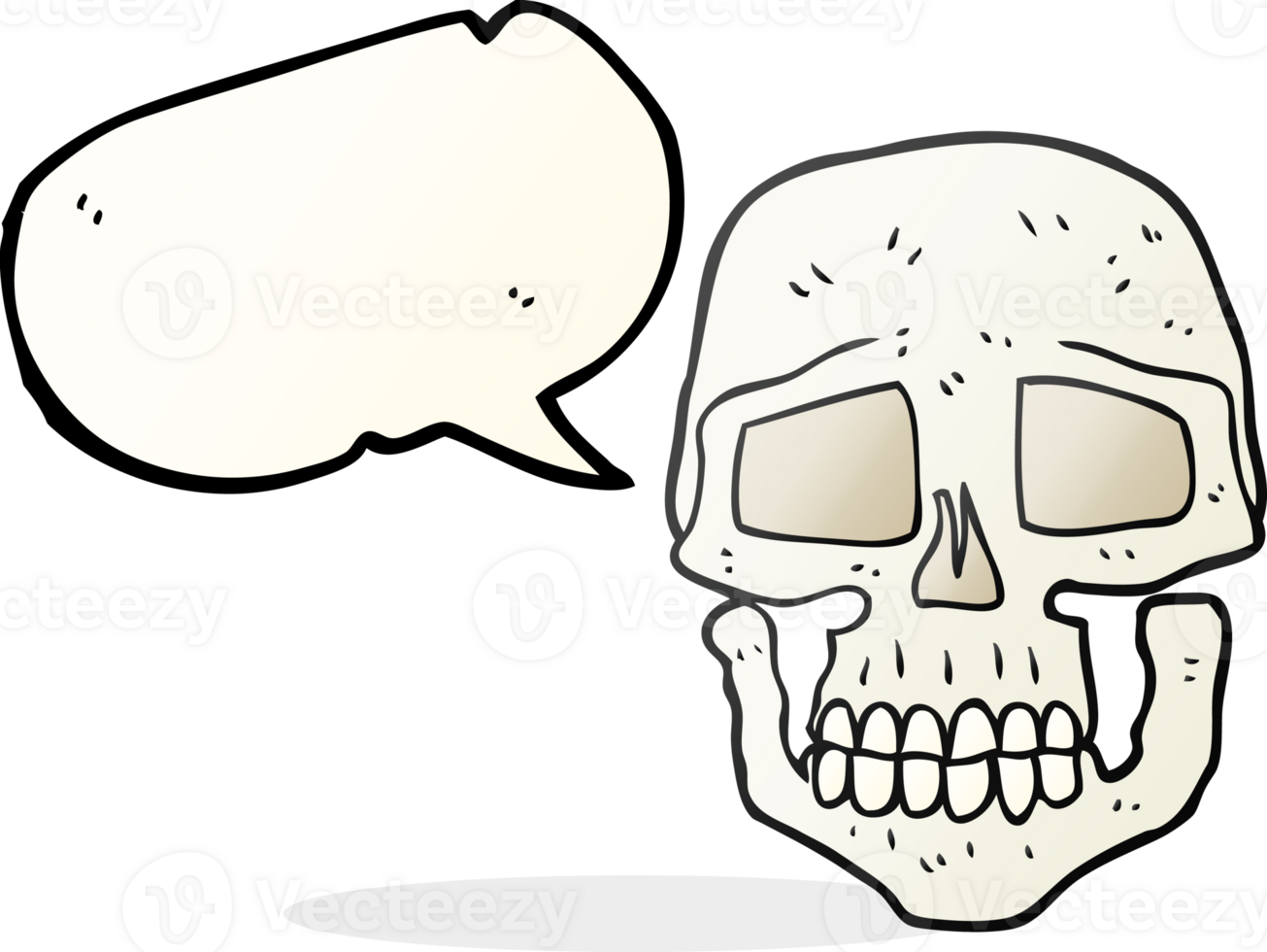 speech bubble cartoon skull png