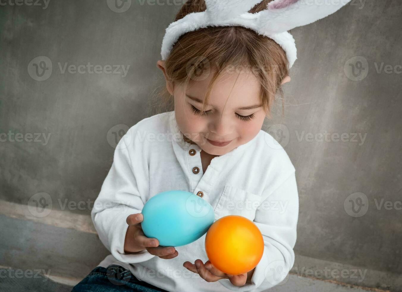 Cute Little Baby Celebrate Easter photo