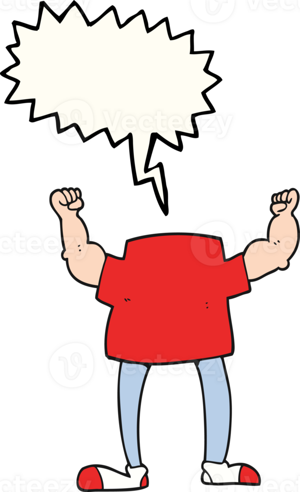 speech bubble cartoon headless man png