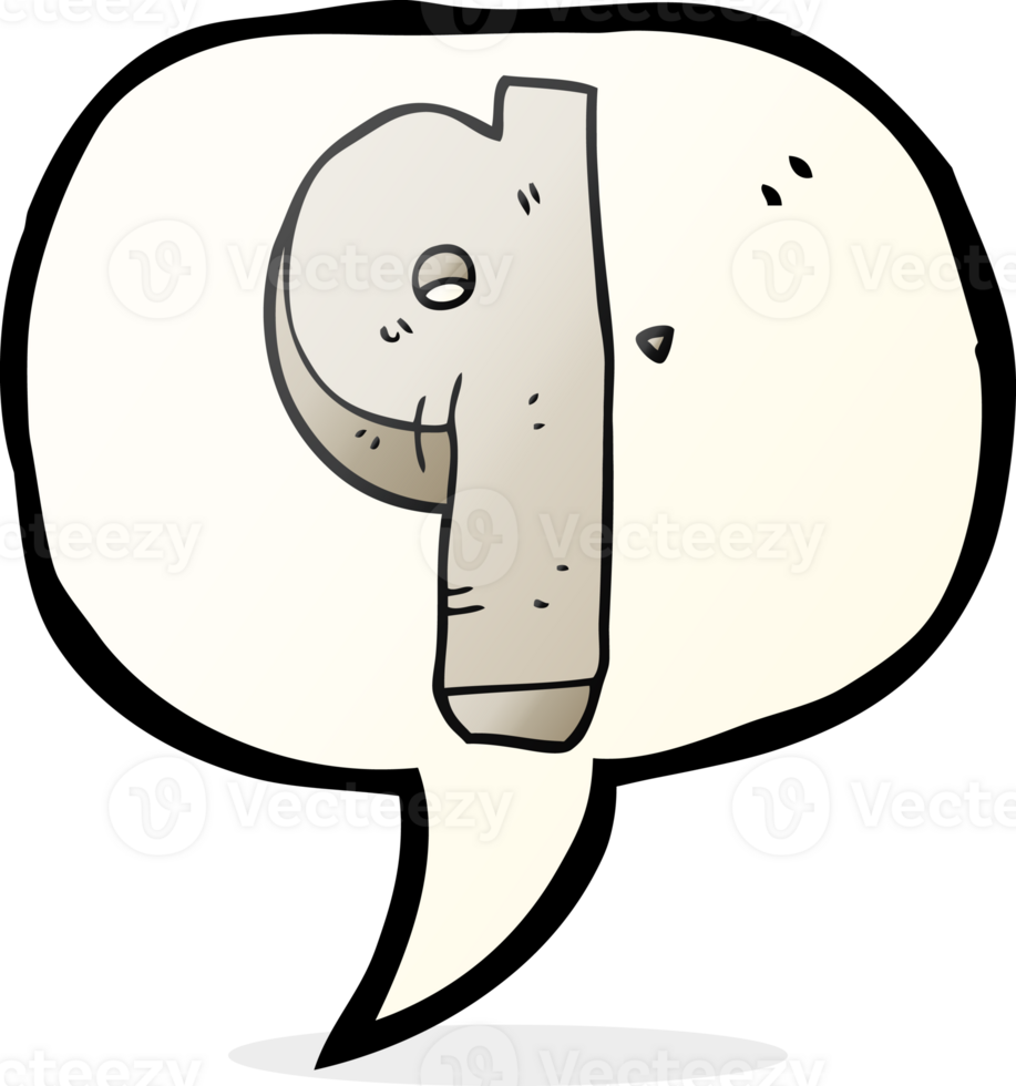 speech bubble cartoon stone number nine png