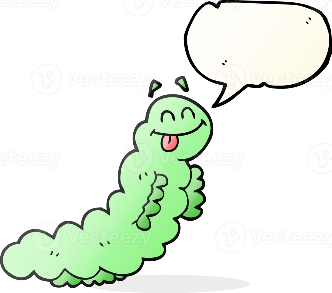 speech bubble cartoon caterpillar png