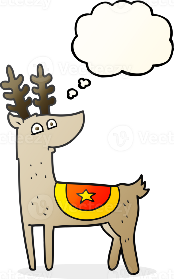 thought bubble cartoon reindeer png