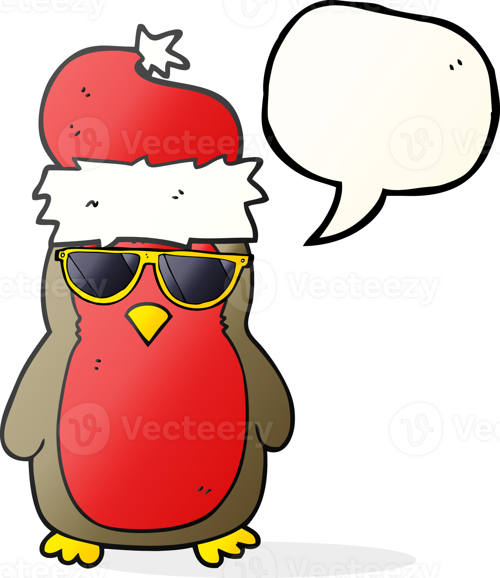 speech bubble cartoon cool christmas robin 36453498 PNG