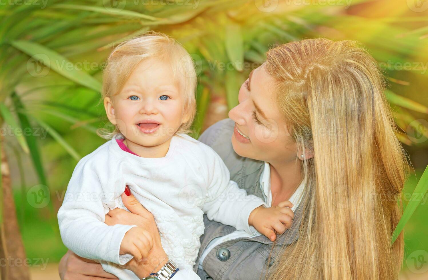 Happy mother with baby photo