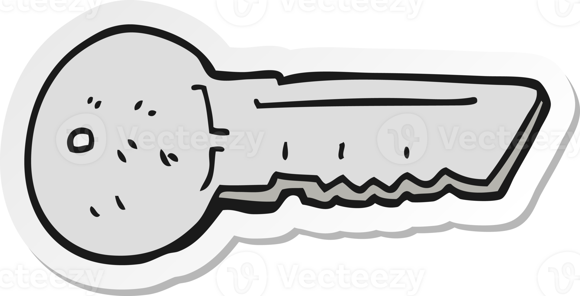 sticker of a cartoon door key png