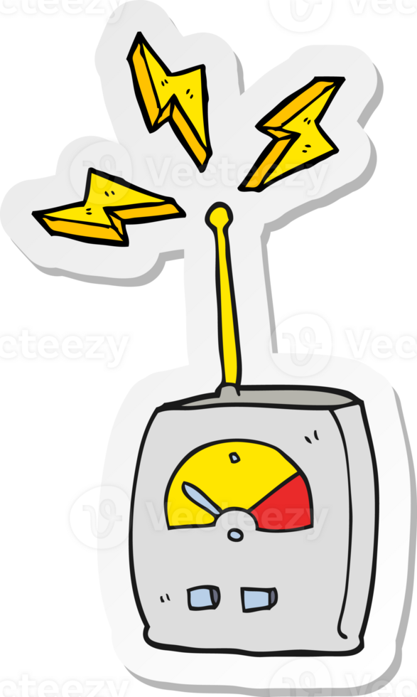 sticker of a cartoon science equipment png