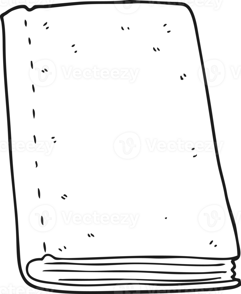 black and white cartoon book png