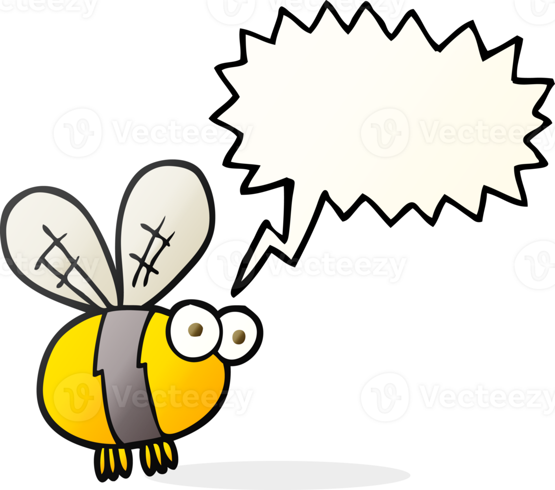 speech bubble cartoon bee png