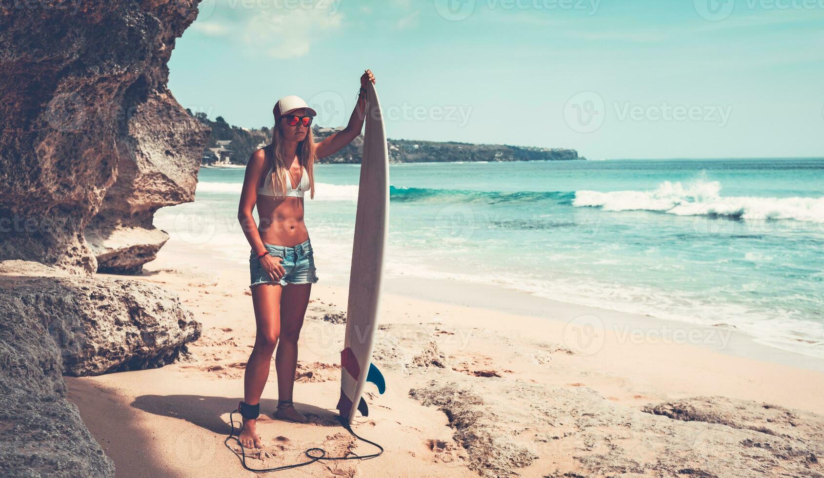 Beautiful surfer girl photo