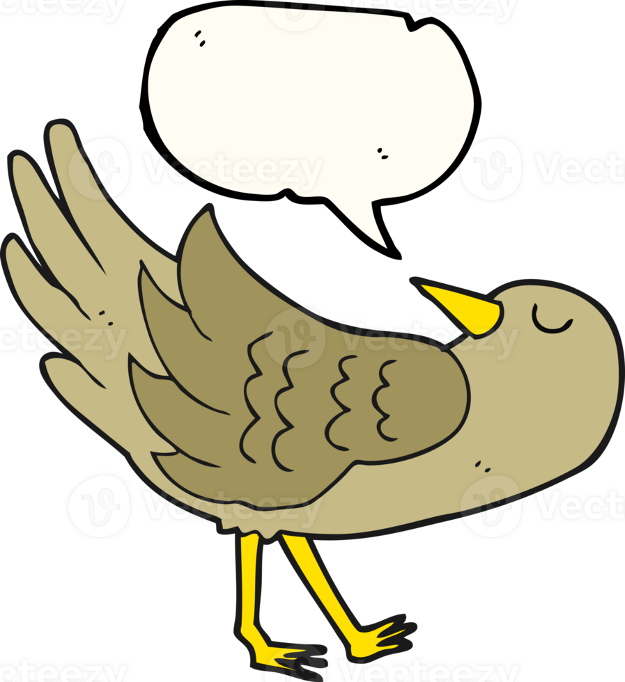 speech bubble cartoon bird png