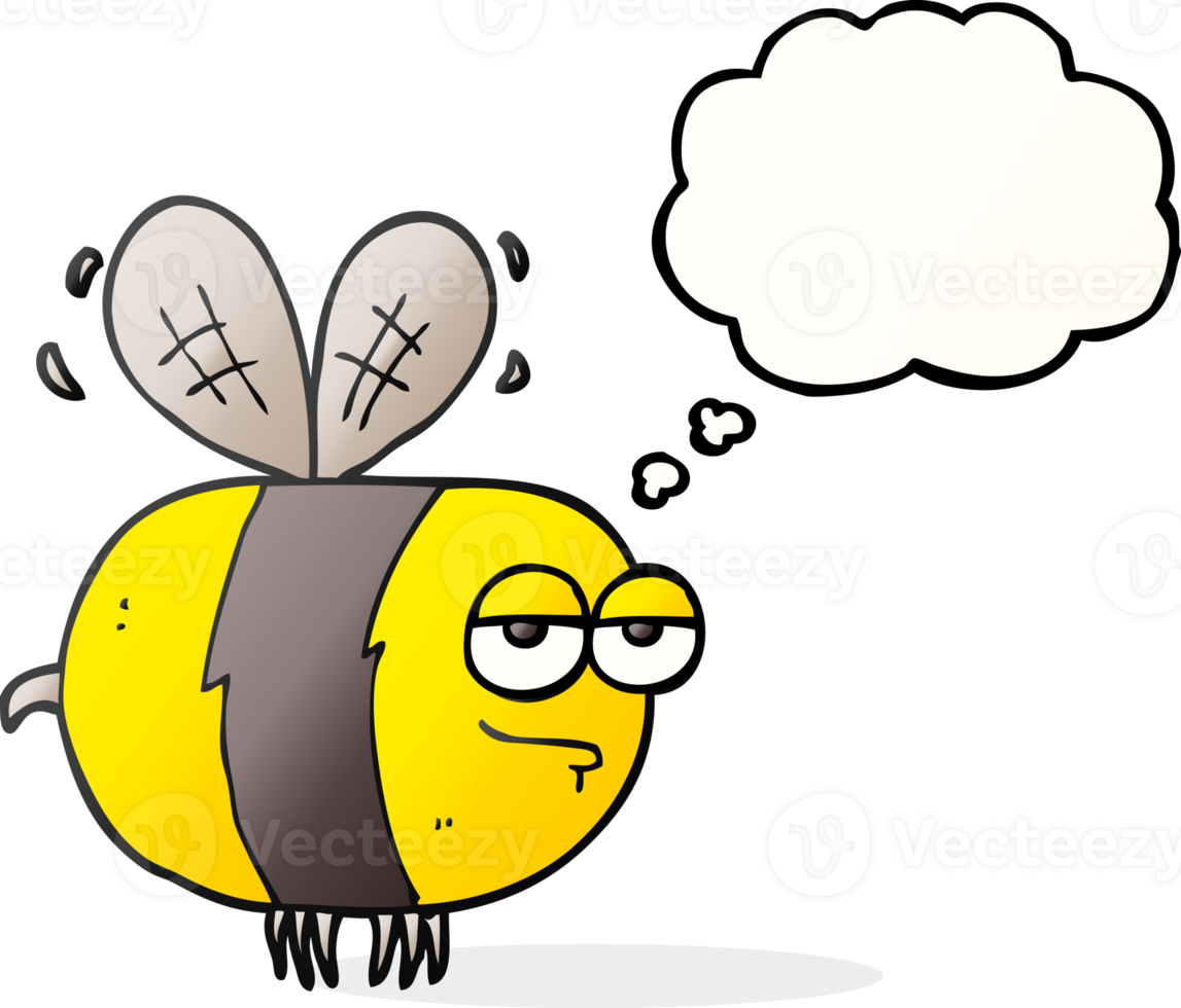 thought bubble cartoon unhappy bee png