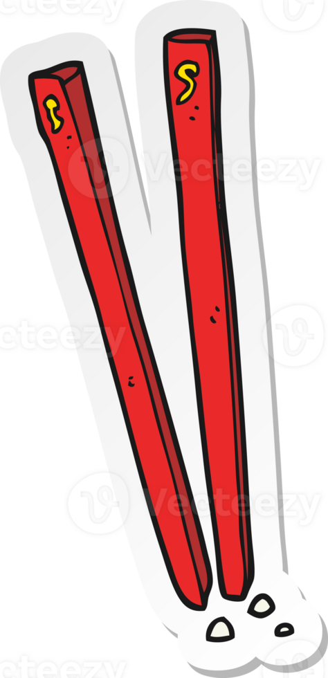 sticker of a cartoon chopsticks png