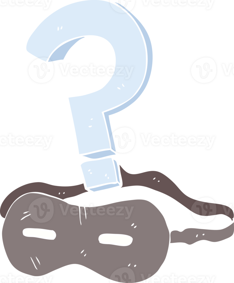 flat color illustration of a cartoon mystery mask png