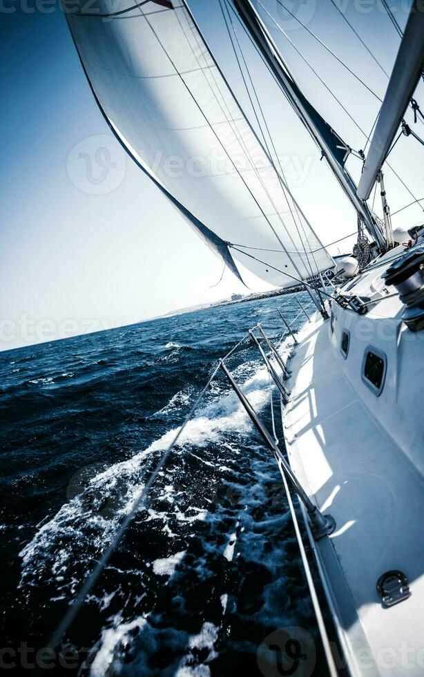 Sailboat in action photo
