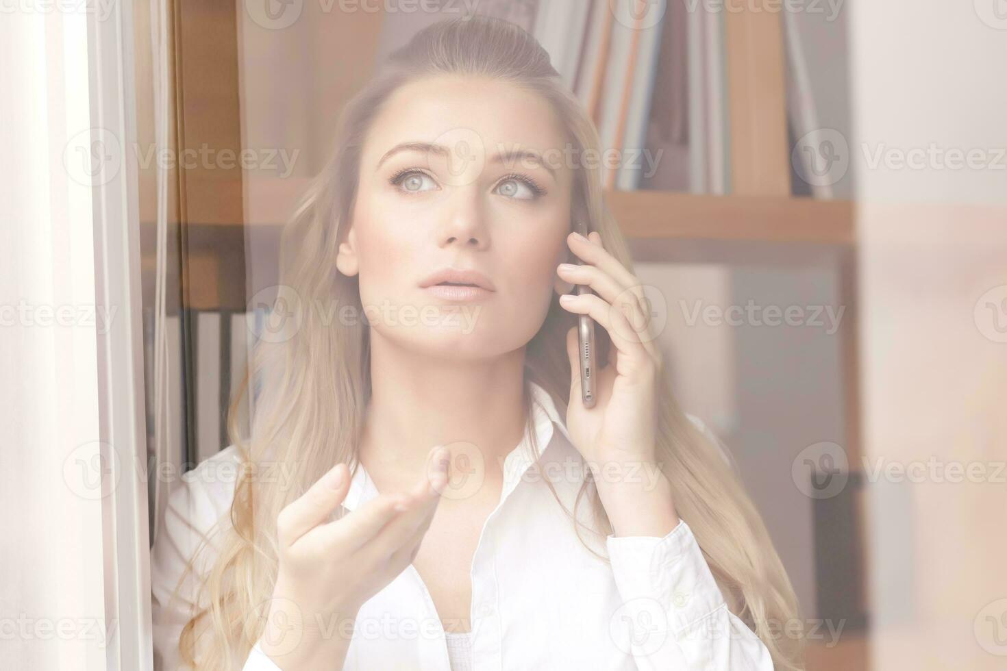 Serious business woman photo