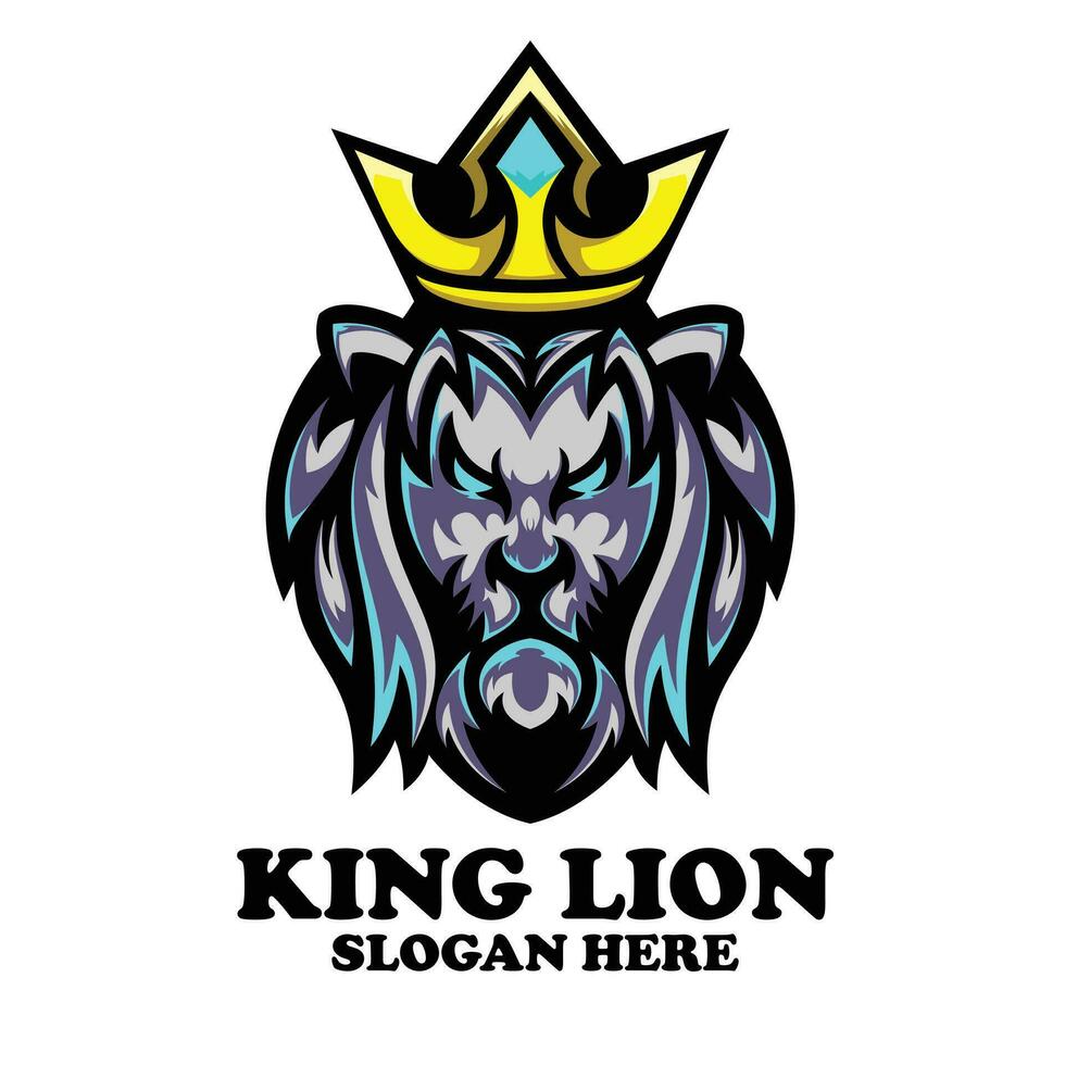 lion mascot design esport illustration vector