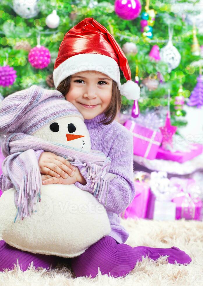 Little girl on Christmas celebration photo