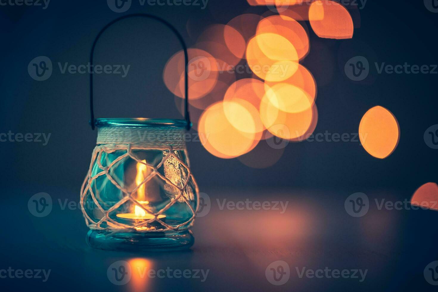 Romantic candlelight atmosphere photo