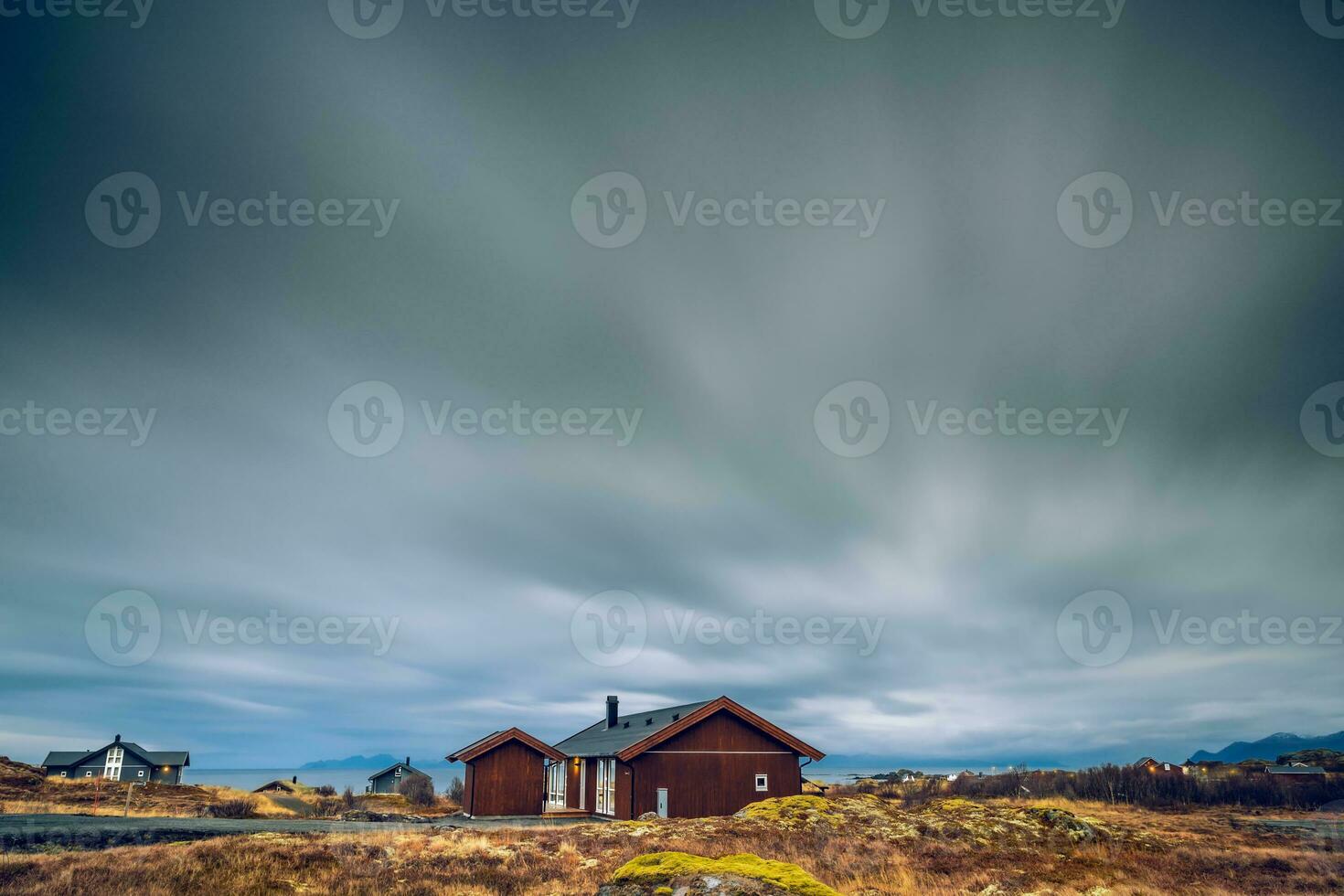 Norway Landscape with a typical house photo