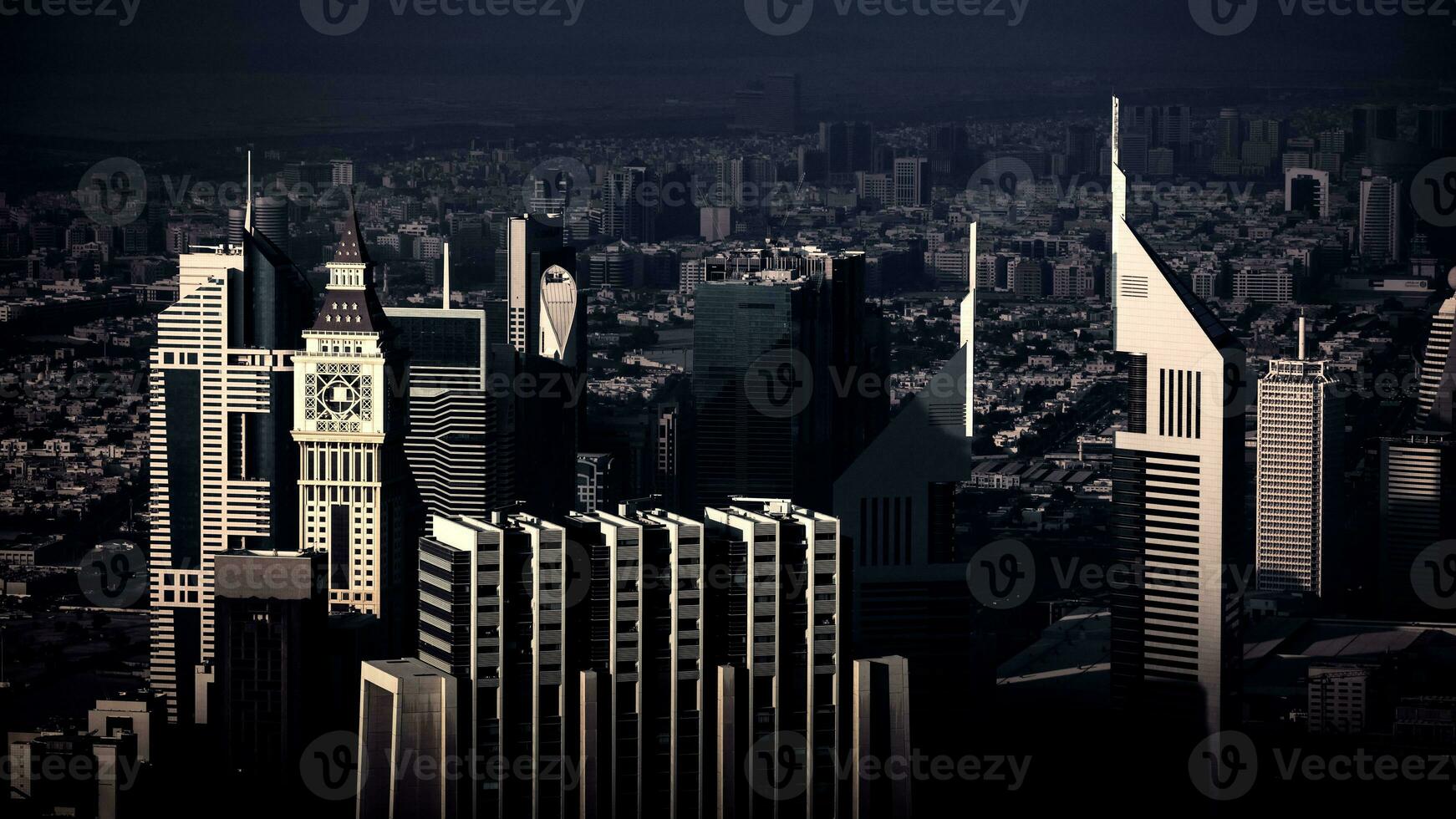 Dubai city at night photo
