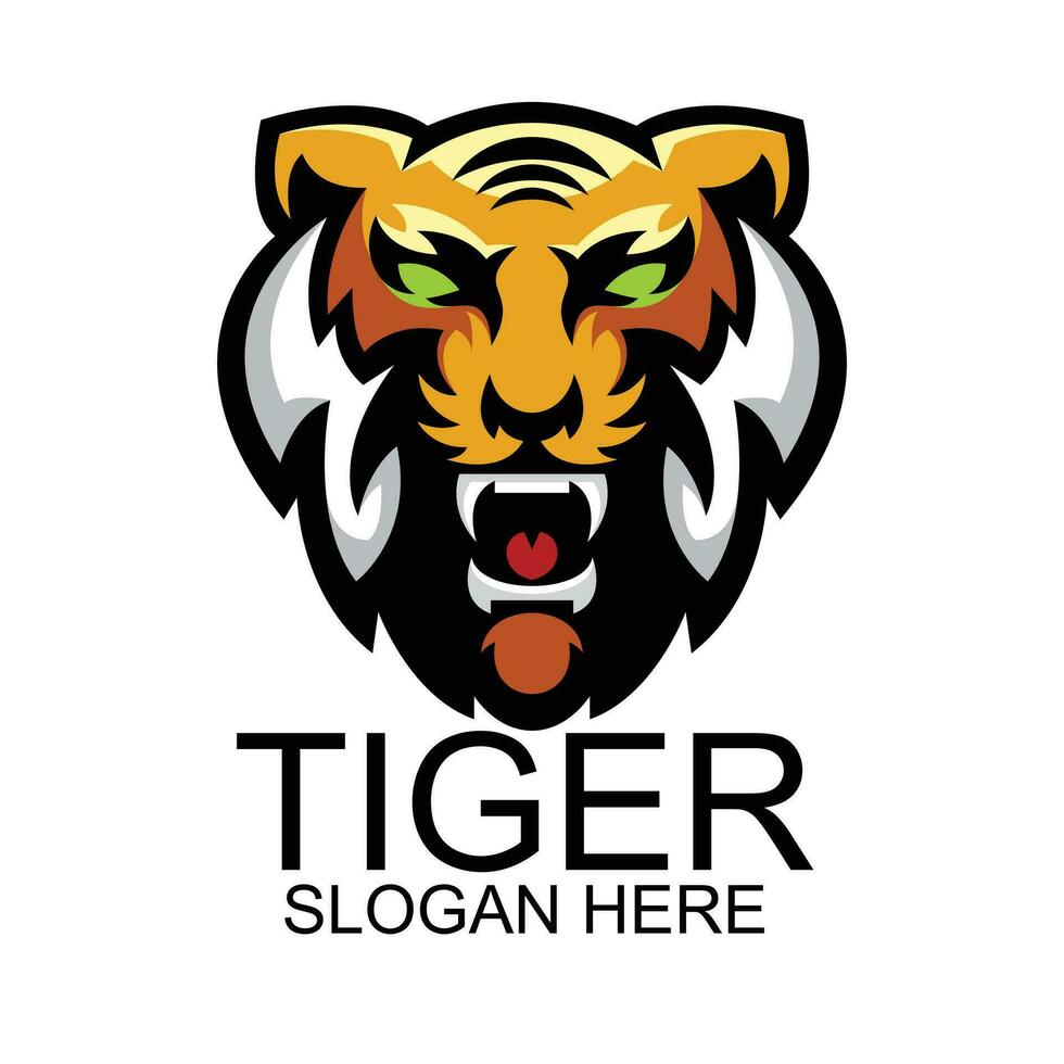 tiger mascot design esport illustration vector