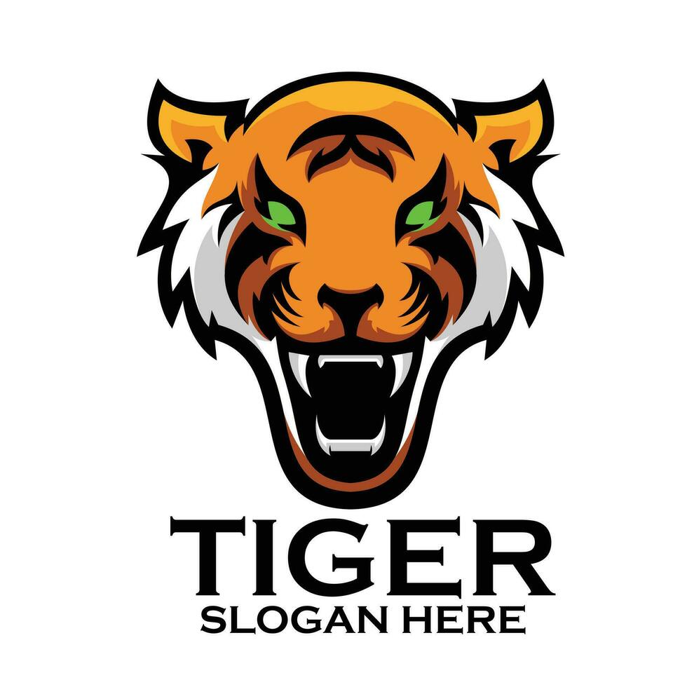 Tigre mascota diseño deporte ilustración vector