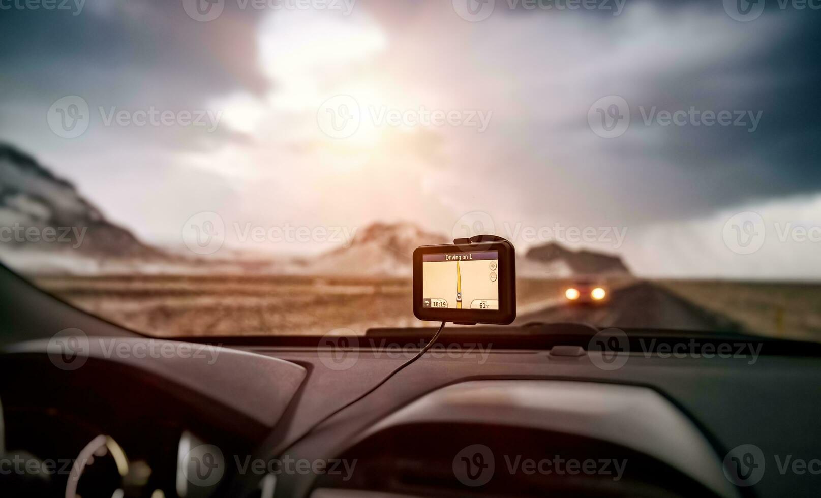 GPS navigator in the car photo