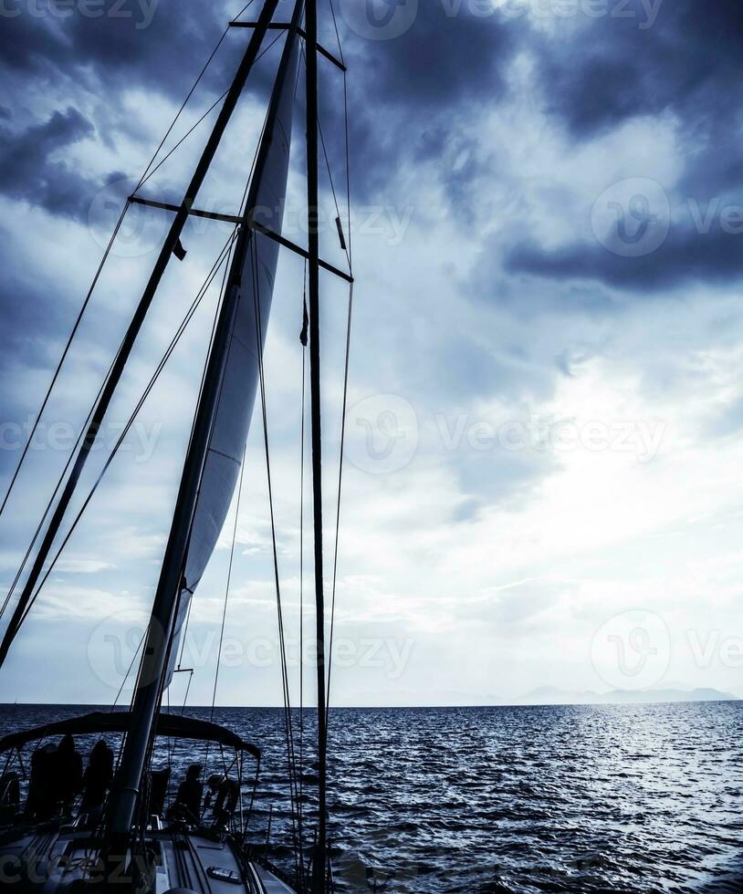 Sailboat at night photo