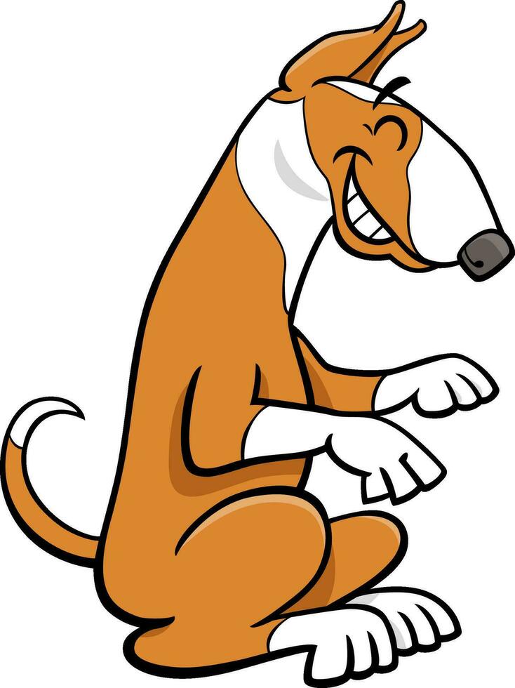 happy cartoon spotted dog animal character vector