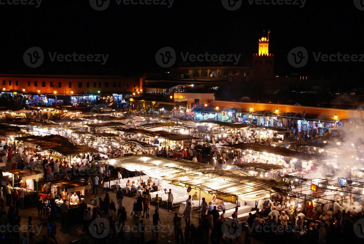 Jemaa el-Fnaa, square and market place in Marrakesh, Morocco photo