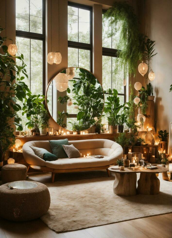 AI generated Balcony with elegant furniture decoration modern apartment generative ai photo